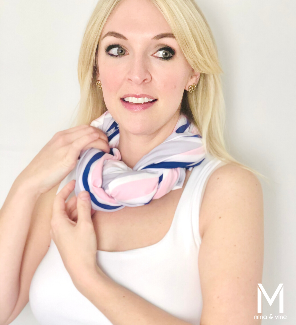 Multi-Function Magnetic Scarf/Nursing Cover - Savvy Stripe