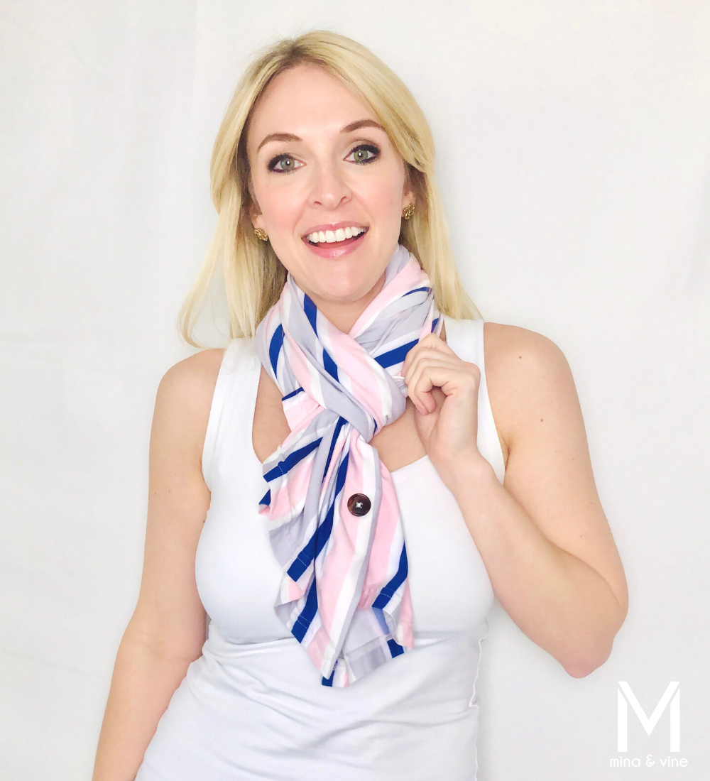 Multi-Function Magnetic Scarf/Nursing Cover - Savvy Stripe