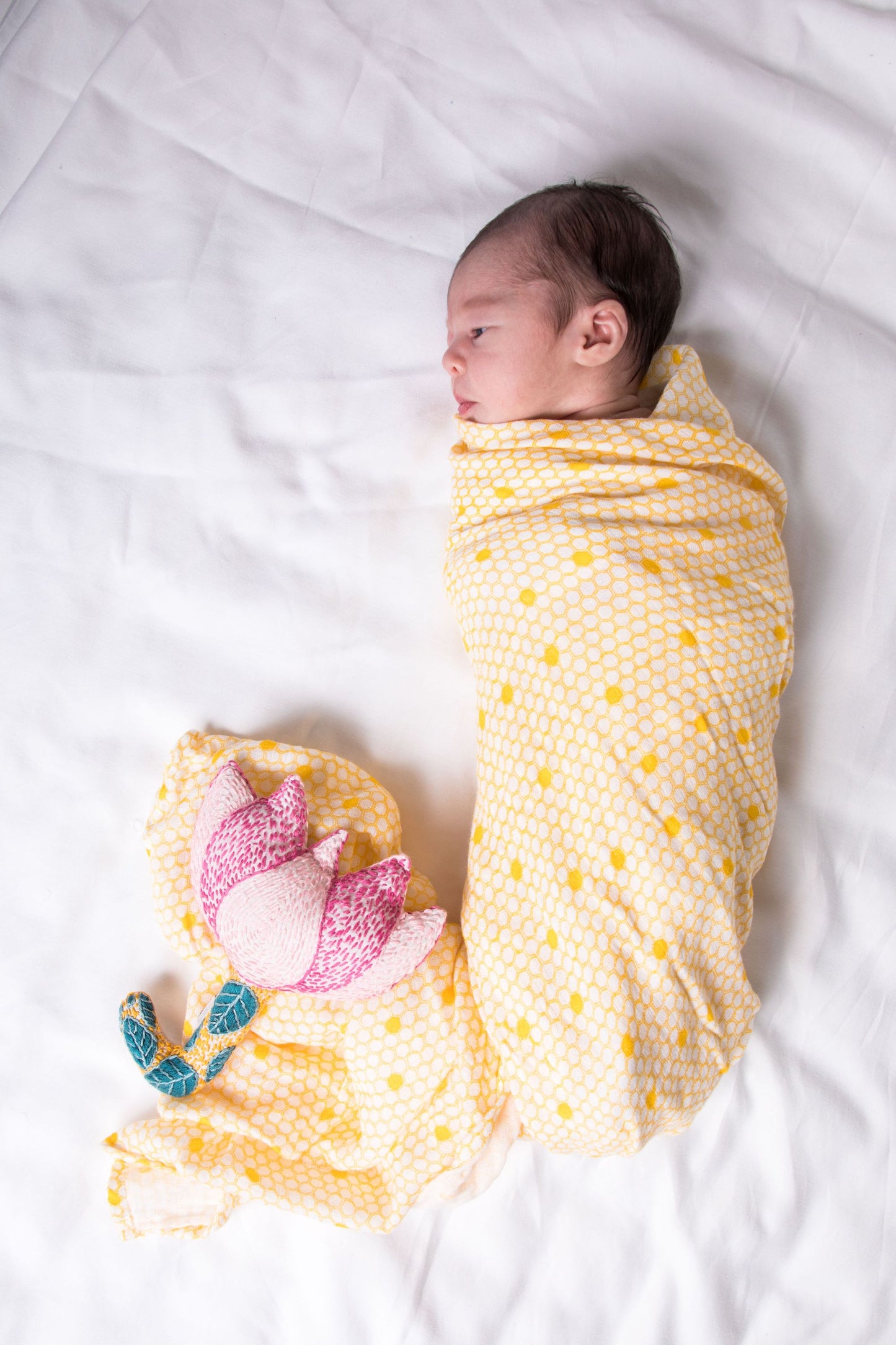 Organic Swaddle - Bee Hive