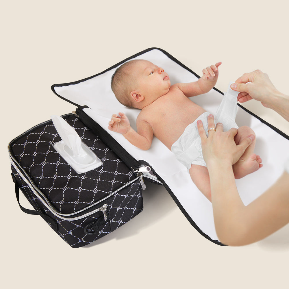 Diaper bag built in changing pad best sale