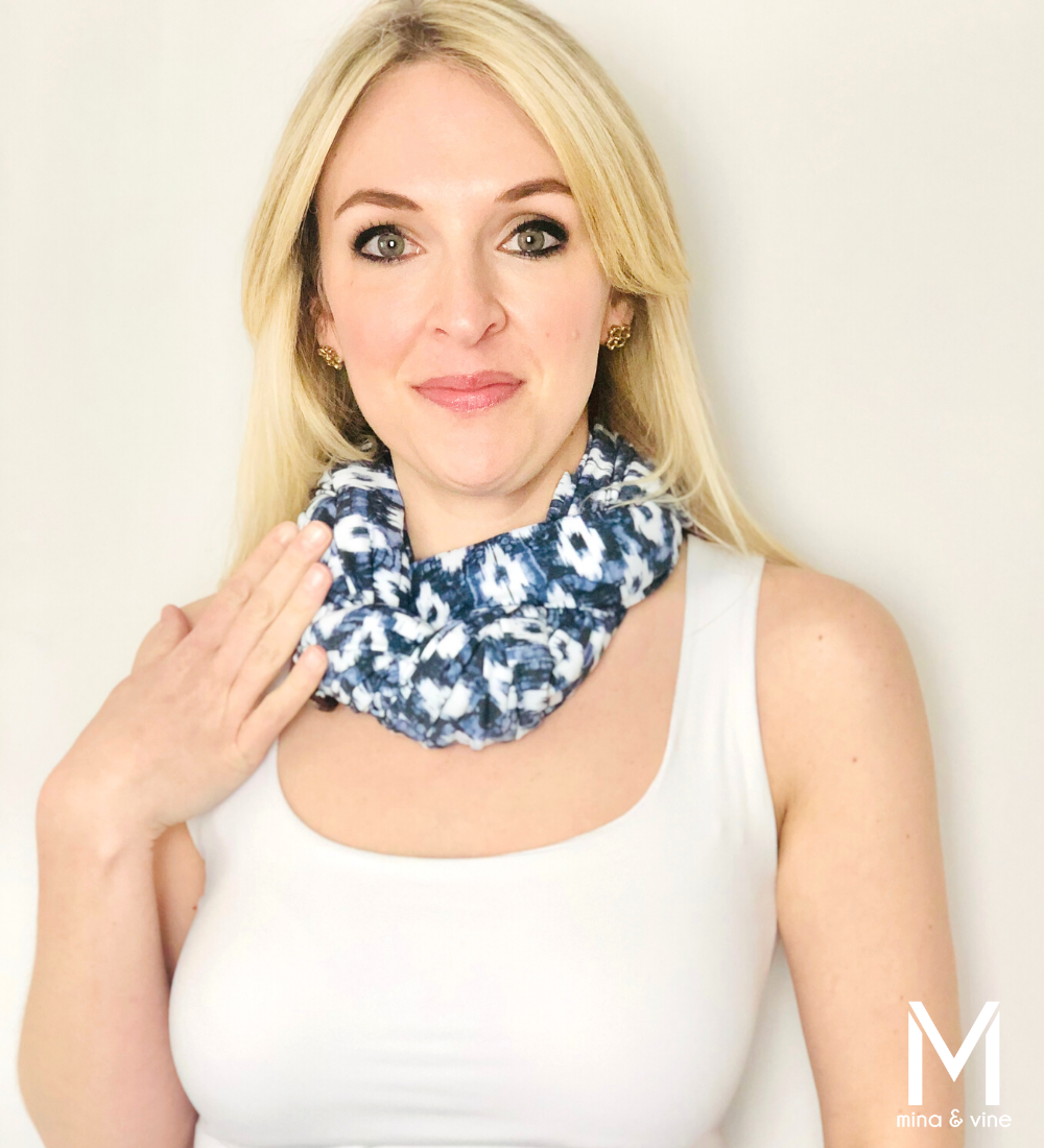 Multi-Function Magnetic Scarf/Nursing Cover - Blue