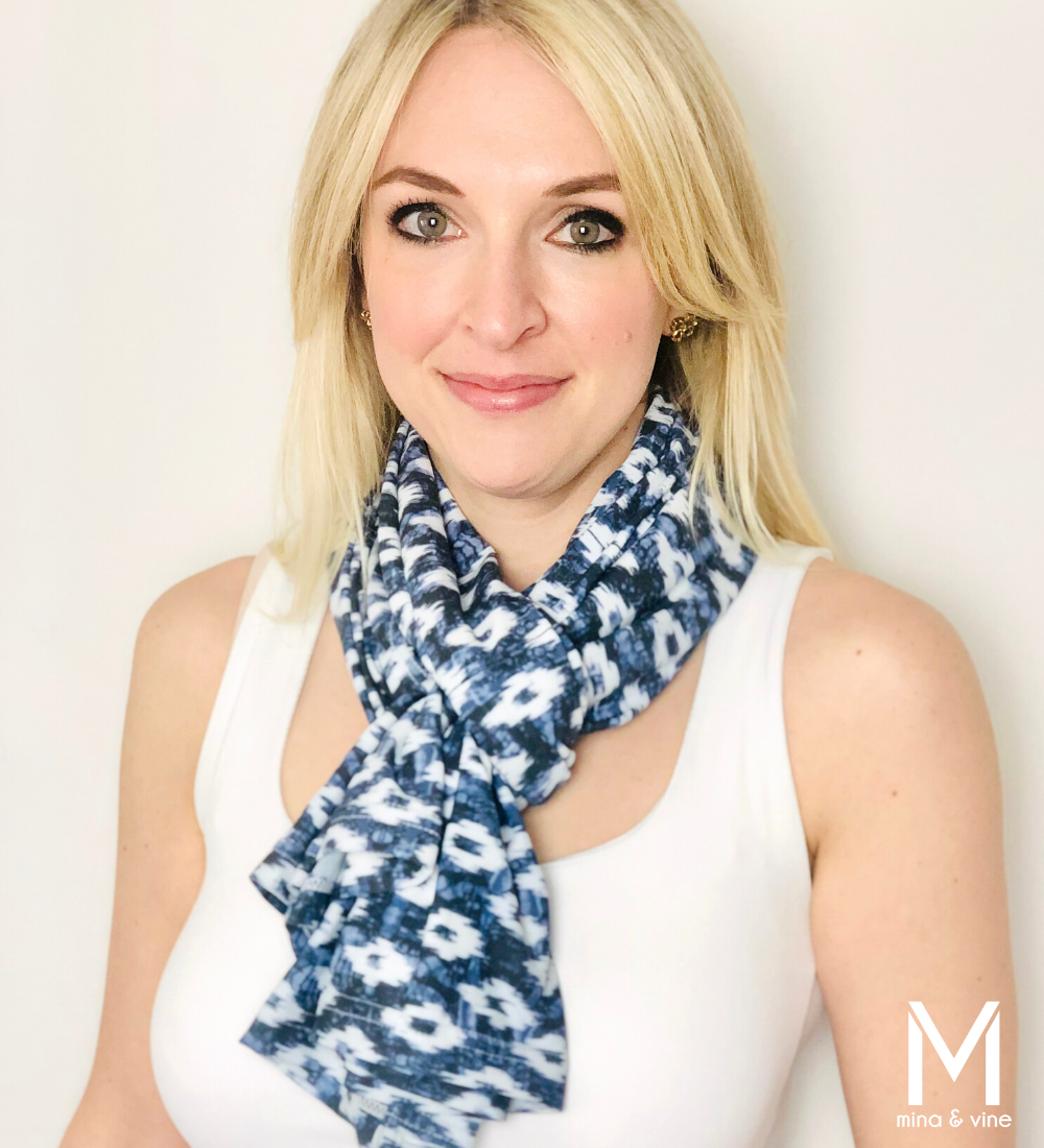 Multi-Function Magnetic Scarf/Nursing Cover - Blue